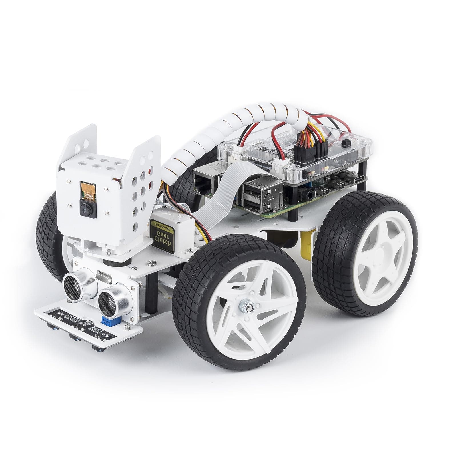 SunFounder Smart Video Robot Car Kit for Raspberry Pi, Python/Blockly (Like Scratch), Web Control, Line Tracking, for Raspberry Pi Robot Kits for Teens and Adults (Raspberry Pi NOT Included)