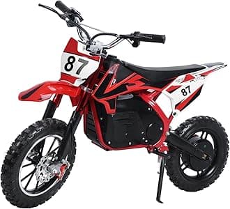 Kids Electric Dirt Bike,Children Motocross Bike Off Road Mini Motorcycle 36V 500W Motor Mechanical Disc Brakes 25KM/H High Speed Chain 10 Inches Wheels Dirt Bikes for Kids 8-14