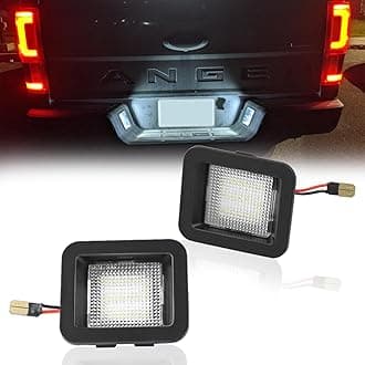 LED License Plate Light Tag Lights Assembly Compatible with 2015-2020 Ford F150,2017-2020 F150 Raptor Number Plate Lamp Pickup Truck Replacement (Clear Lens)