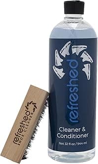 & Conditioner - Large 32 oz Refill + Brush - Easily Clean Suede, Leather, Nubuck, Canvas and Mesh Shoes