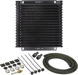13614 Series 9000 Plate and Fin Transmission Oil Cooler,Black
