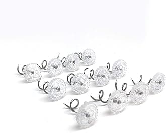 Fresh Ideas Spiral Push Pins for Bed Skirt Placement, 12-Pack