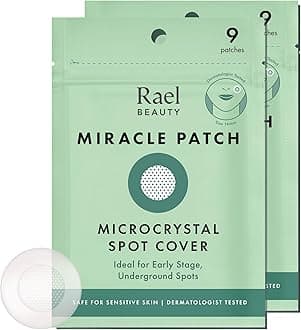 Pimple Patches, Miracle Microcrystal Spot Cover - Hydrocolloid Acne Pimple Patch with Tea Tree Oil, Early Stage Zits and Blemish, Korean Skin Care (18 Count)