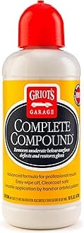 Griot's Garage 10862 Complete Compound – Remove Scratches & Swirl Marks by Hand or With a Polisher, Easy Wipe Off With No Dust. Body Shop Safe with No Silicones or Fillers, 16 Ounce