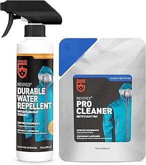 GEAR AID Outerwear Care Kit with Revivex Pro Cleaner and Revivex Durable Water Repellent Spray, 10 oz