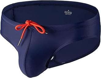 Summer CodeMens Solid Swim Briefs Drawstring Bikini Sport Swimsuit