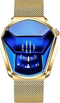 – Men's Quartz Analogue Watch Creative Watches Wrist Watches Mesh Stainless Steel Sports Watch Man Watch