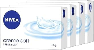 NIVEA Soap, Creme Soft, 125g (Pack of 4)