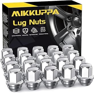 MIKKUPPA M14x1.5 OEM Lug Nuts, Replacement for 2015-2024 Ford Mustang Edge, 2020-2023 Explorer, 2022-2023 Maverick, 20 PCS Chrome Tire Nuts for Factory Style Wheels Replace OE#ACPZ-1012-M/1012-D