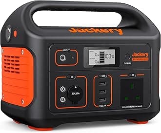 Jackery Portable Power Station Explorer 500, 518Wh Outdoor Backup Mobile Lithium Battery Pack with 230V/500W AC Outlet for holiday RV Camping, Outdoor Adventure, Emergency