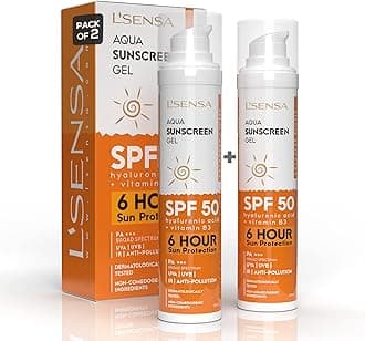 Sunscreen SPF 50 P+++, (Pack of 2) 6hr Sun Protection & Waterproof, Made with Korean Technology, Free from Oxybenzone, For Oily, Sensitive & Ace Prone Skin, Make-Up Friendly For Women & Men
