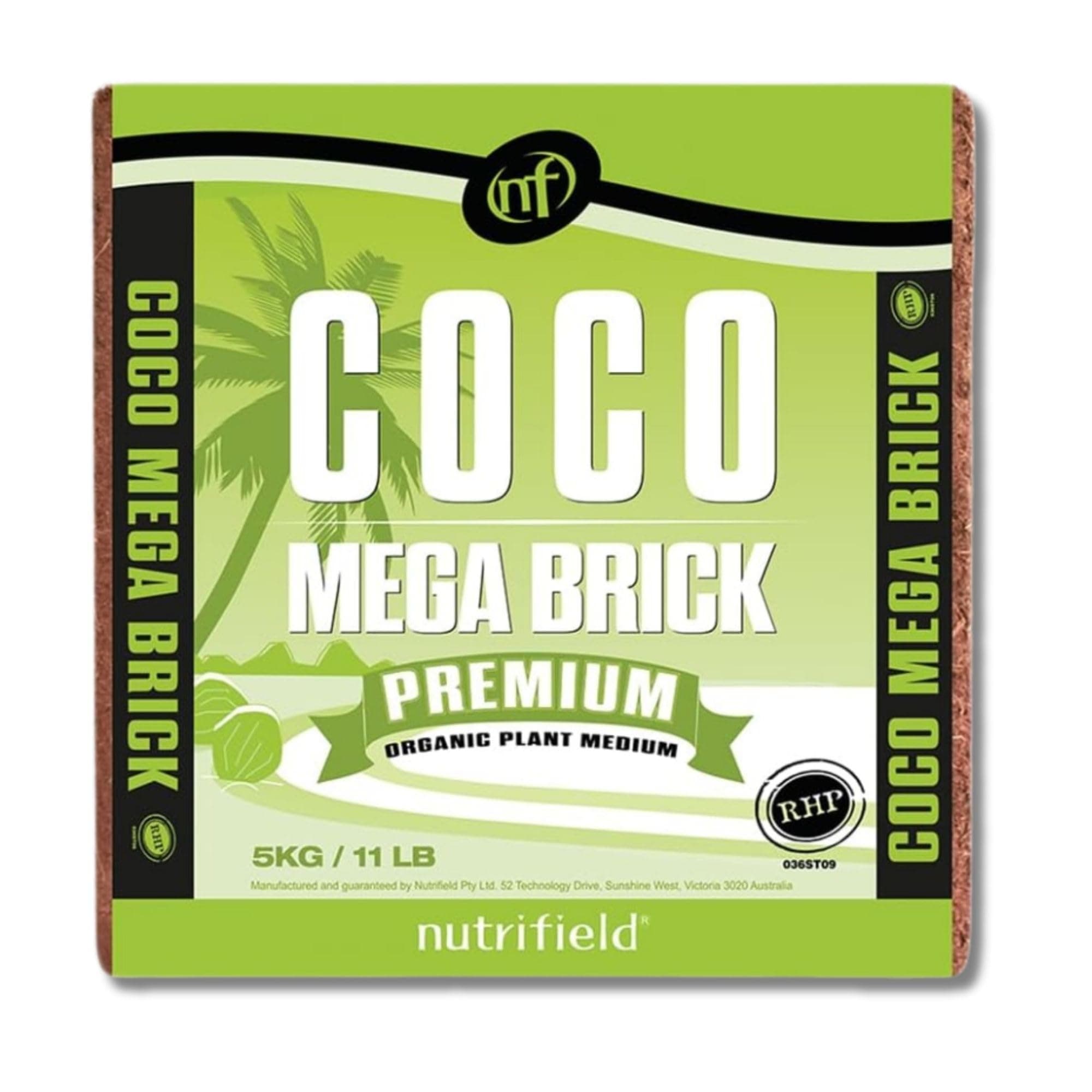 Coco Mega Brick Premium Organic Plant Medium RHP Certified