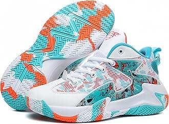 Qiucdzi Mens Basketball Shoes Non-Slip Breathable Outdoor Sneakers Fashion Graffiti Sports Training Shoes for Running Walking