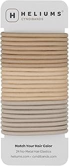 Cyndibands Color Match No-Metal 4mm Elastic Hair Ties Ponytail Holders - 24 Count (Light Blonde)