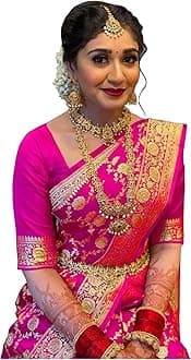 Sugathari Women's Banarasi Saree Pure Kanjivaram Silk Saree Soft new ladies 2023 Design Wear Pattu Sarees Latest Cotton Party Sari collections With Blouse Piece for Wedding sadi (PARI 164 WINE)