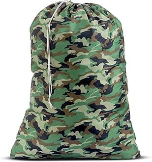 Handy Laundry XL Laundry Bag – Heavy Duty Nylon, 30" x 40", Large Capacity, Locking Drawstring Closure, Machine Washable, Durable Dirty Clothes Bag for Travel, Dorm, College, Storage – Camouflage