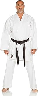 Karate Gi - Lightweight Student Karate Uniform - Professional quality made Kimono - Advanced 100% Cotton Martial Arts Kit - Stylish Karate Training for Adults & Kids.(White/0)