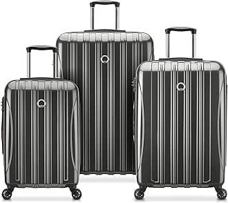 Helium Aero Hardside Expandable Luggage with Spinner Wheels, Titanium, 3-Piece Set (21/24/28)