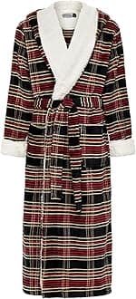 Alexander Del Rossa Plush Mens Robe with Hood, Hooded Big and Tall Robes for Men, Sherpa Fleece Robe for Men