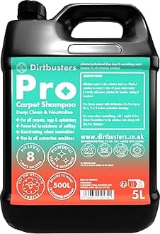 Pro Carpet Cleaner Shampoo (5L) Deep Clean & Neutralise Powerful Professional Standard Cleaning Solution With Odour Neutraliser, For All Carpet Cleaner Machines