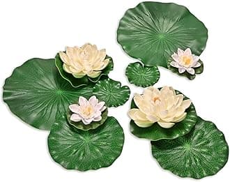 - Fake Lily Pads, 10 PCS Artificial Lotus with Water Lily Pad, Realistic Water Floating Foam Lotuses Lily Pads, Artificial Floating Lotus Decor with Lily Pad for Home Outdoor Ponds