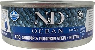 Farmina N&D Ocean with Tuna Cod Shrimp & Pumpkin Kitten Wet Food - 70G