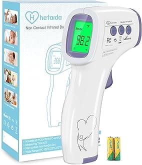 Digital Thermometer for Adults and Kids, No Touch Forehead Thermometer for Baby, 2 in 1 Body Surface Mode Infrared Thermometer with Fever Alarm and Instant Accuracy Readings