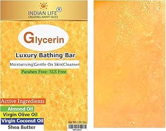 INDIANLIFE Winter Care Glycerin Luxury Bathing Bar Made With Almond Oil, Ex Virgin Olive Oil (2 x 100 g)