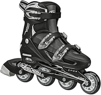 Roller Derby V-Tech 500 Adjustable Performance Inline Skates for Men, Women, Kids, Teens