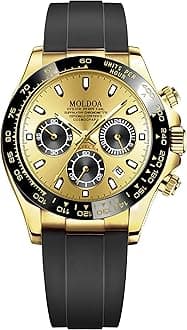 MASTOP Pagani Design Daytona Homage Men's Watch Panda Analog Quartz Japan Movement Chronograph Luxury Wrist Watch Business Waterproof Silicone Strap Sports Pagani Watches for Men