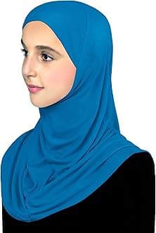 Cotton Hijab for Girls Amira Muslim Kids Head Scarf Ready to Wear Easy Instant