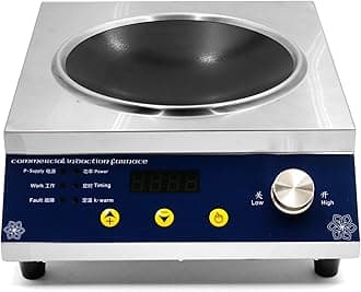 Grace 3.5KW High Power Commercial Electric Cooker Commercial Concave & Flat Surface Induction Cooker Double Fan Cooling System (GY-3.5KW-C - CONCAVE BASE)