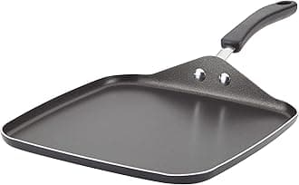 Cookstart DiamondMax Nonstick Square Grill Pan/Griddle, Dishwasher Safe, 11 Inch - Black
