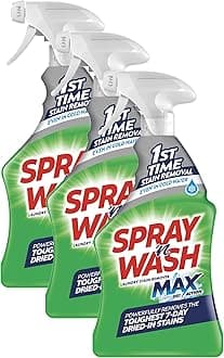 - Spray N’ Wash Max Stain Remover Spray, Laundry Pre-Treat for Tough Stains, 16oz (3-count)