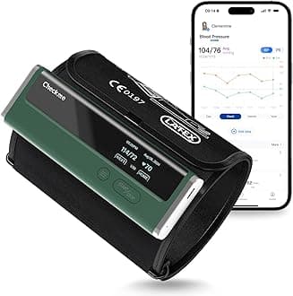 Checkme Blood Pressure Monitor for Home Use - Upper Arm Cuff, Bluetooth BP Machine, Accurate Readings in 30 sec, App Enabled for iOS & Android, Stores 50 BP Readings, FSA/HSA Eligible, Green