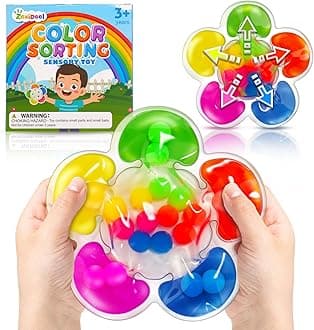 ZaxiDeel Color Sorting Toys Sensory Toys, Toddlers Easter Stocking Stuffers, Color Matching Toy Preschool Learning Activities Educational Calm Down Montessori Toy for Kids Ages 1 2 3