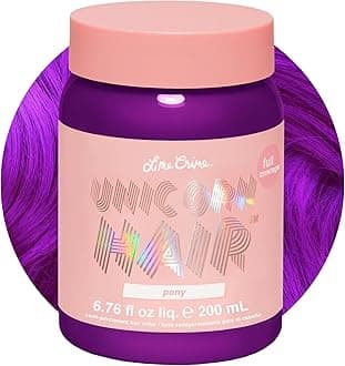 Lime Crime (Pony) - Unicorn Hair Semi-Permanent Hair Dye Pony (Electric Violet) Fantasy Hair Colour, 198mls