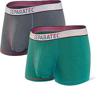 Men's Dual Pouch Underwear Single-Sided Moisture Transported Boxer Briefs 2-3 Pack