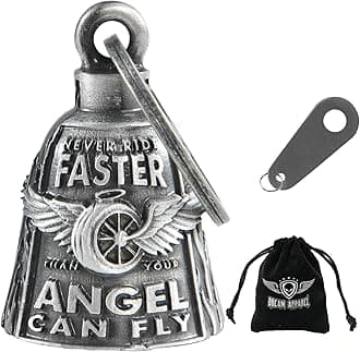Dream Apparel Motorcycle Bells for Bikers Guardian Angel Gremlin Motorcycle Bells for Motorcycle Rider Key Chain for Luck