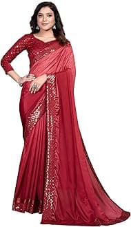 Pratham Blue Women's Silk Saree with Blouse Piece