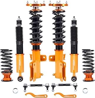 maXpeedingrods Coilovers for Ford Mustang 2005-2014, Height Adjustable Coilovers Suspension Kit, Preset Damping Shock Absorber Lowering Kit Gold