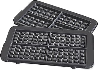 GreenPan Healthy Ceramic Nonstick Reversible Waffle Plates for 6-in-1 Contact Grill and Griddle, Dishwasher Safe, PFAS-Free