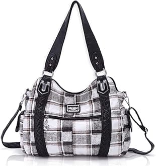 Angel Barcelo Hobo Fashion Handbags Women Spacious Shoulder Bags Washed Leather Shoulder Bag