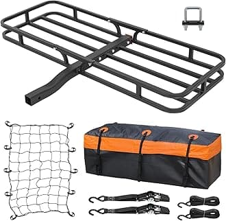 WEIZE Hitch Cargo Carrier Basket for SUV, Truck - 53x19 Inches, 500LB Capacit...