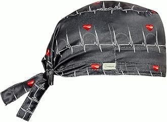 Associated Uniforms Printed Satin Scrub Cap Unisex with Sweat Band