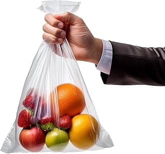 Polythene Food Grade Storage Bags | 4" x 6" / 100mm x 150mm | Pack of 25 | Suitable for Freezer's, Sandwich's, Fruit, Clear Plastic Bags