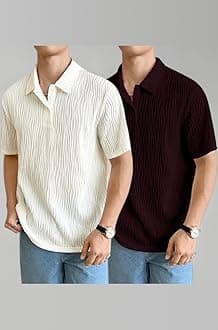 Leriya Fashion Cotton T-Shirt for Men – Soft Breathable Fabric | Regular Fit Half Sleeve Collar Tee for Summer Casual Wear (Available in Plus Size)