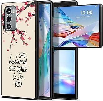 Bible Cherry Blossom for LG Wing 5G 6.8" Phone Case, Slim Phone Case for LG Wing (2020), Hard PC Shookproof Wireless Charging Men/Women Cover for LG Wing 5G