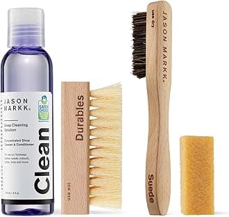 Jason Markk Shoe Cleaner & Repel Spray Bundles – Essential Kits with Brushes, Solution & Water Repellent – Biodegradable, Non-Aerosol – Safe for Leather, Suede, Nubuck, Cotton, Knits