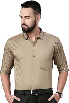 Majestic Man Slim Fit Satin Cotton Formal Shirt for Men